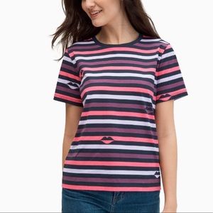“Lips Stripe Tee” Kate Spade